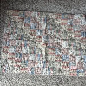 Patchwork Quilt with Pastel Colors Pillow Cover